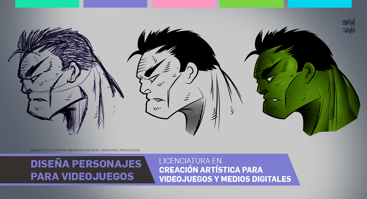 Diseña personajes para videojuegos